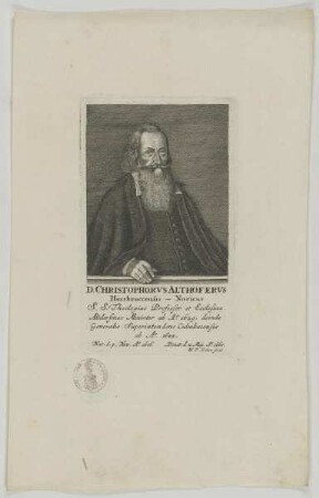 Bildnis des Christophorvs Althofervs