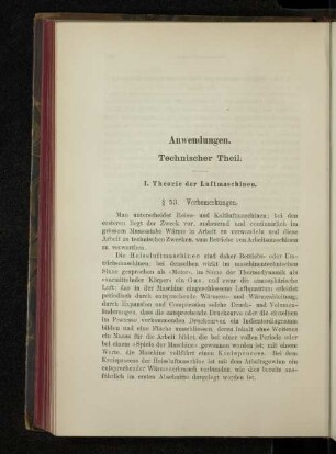 Anwendungen. Technischer Theil.