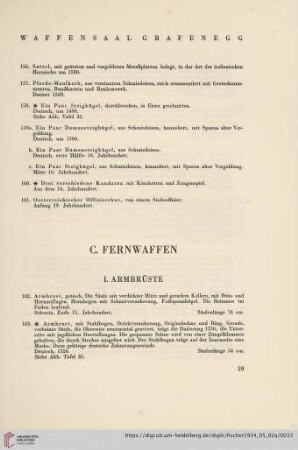 C. Fernwaffen (Nr. 162 - 230)