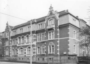 Dresden-Neustadt, Radeberger Straße 26/24. Doppelwohnhaus (1895). Straßenansicht
