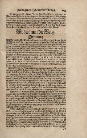 Folget nun die Berg-Ordnung.