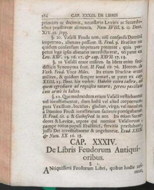 Cap. XXXIV. De Libris Feudorum Antiquioribus.