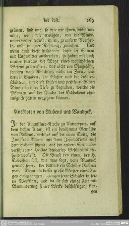 Anekdoten von Rubens und Vandyck
