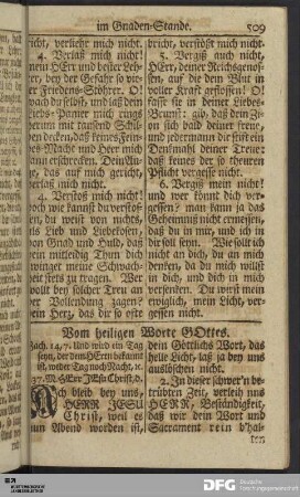 Vom heiligen Worte Gottes.