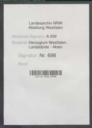Landtagsabschied; Ratifikation durch Kurfürst Josephh Clemens