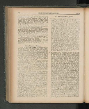 La chronique de la guerre.