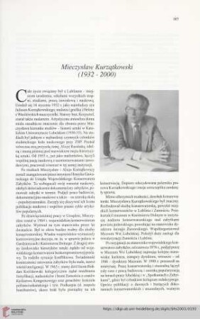 65: Mieczysław Kurzątkowski : (1932-2000)