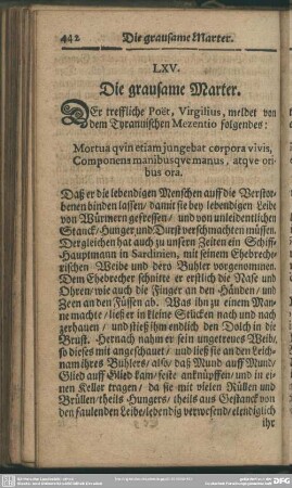 LXV. Die grausame Marter