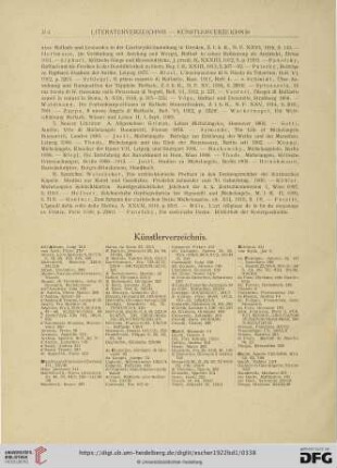 Künstlerverzeichnis