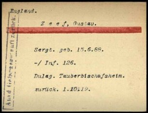 Zeef, Gustav - Zehrer, August