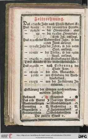 Zeitrechnung