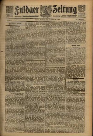 Zweite Ausgabe vom Samstag, den 06. November 1909.