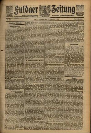 Zweite Ausgabe vom Samstag, den 06. November 1909.