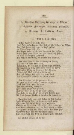 B. Epische Gattung im engern Sinne