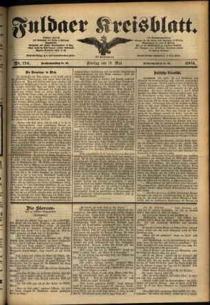 Ausgabe vom Freitag, den 19. Mai 1905.