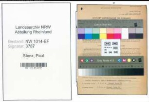 Entnazifizierung Paul Stenz , geb. 15.09.1902 (Technischer Angestellter)