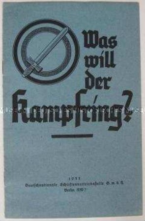 Programmatische Schrift des deutsch-nationalen "Kampfringes"