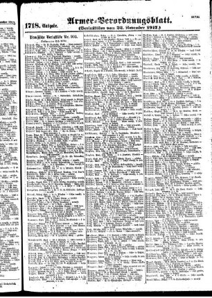 1718. Ausgabe. Donnerstag, 22. November 1917