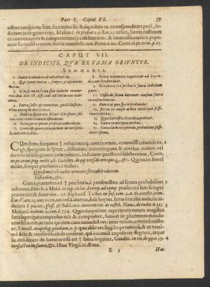 Caput VII. De Indiciis, Quae Ex Fama Oriuntur.