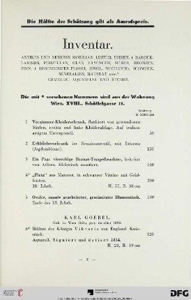 Inventar (Nr. 1-486)