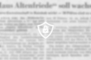 "Haus Altenfriede" soll wachsen