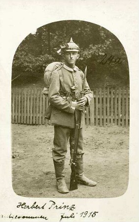 Prinz, Herbert; Leutnant der Reserve, geboren am 16.12.1895 in Leipzig