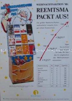 Werbezettel für die Reemtsma-Weihnachtsaktion 1988