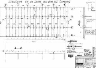 Illingen (Württ): Empfangsgebäude Übersichtsplan Dachdecke,Platten