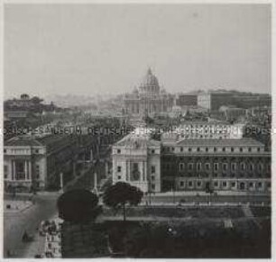 Rom, Blick von der Engelsburg auf die Basilika St. Peter