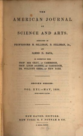American journal of science : an international earth science journal. 21. 1856