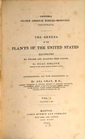 The genera of the plants of the United States, 1. Plant 1 - 100