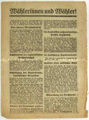 Aufruf der USPD zur Reichstagswahl 1920