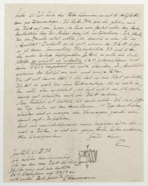 Brief von Raoul Hausmann an Elfriede Hausmann. Jershöft