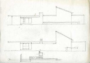 Rosenbauer, Gregor; Kressbronn; Atelier Müller-Oerlinghausen - Ateliergebäude (Ansicht, Schnitt)