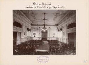 Provinzial-Irrenanstalt, Conradstein Haus für kirchliche und gesellige Zwecke: Bet- und Festsaal