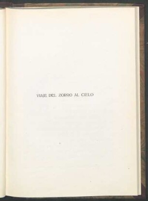 Viaje del Zorro al cielo