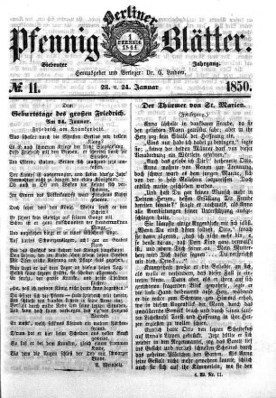 No. 11, 23. u. 24. Januar
