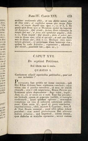653-661, Caput XVI. De septimâ Petitione.