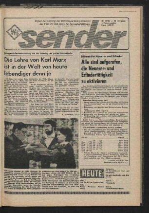 Betriebszeitung 'WF-Sender', Nr.12/1983 (4. Märzausgabe 1983)