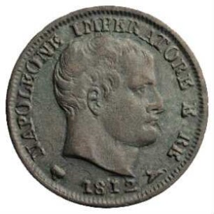 Fundmünze, 5 Soldi, 1812