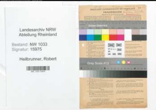 Entnazifizierung Robert Heilbrunner , geb. 13.04.1920 (Ingenieur)