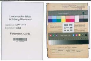 Entnazifizierung Gerda Forstmann , geb. 24.04.1908 (Sekretaerin)