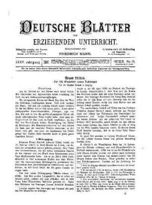 Ernst Tillich : zur 100. Wiederkehr seines Todestages