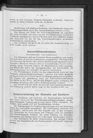 Unfallversicherung der Studenten und Gasthörer