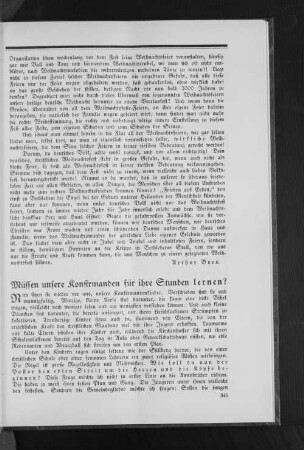 Müssen unsere Konfirmanden für ihre Stunden lernen?