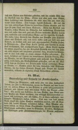 14. Mai. Bauernkrieg und Schlacht bei Frankenhausen