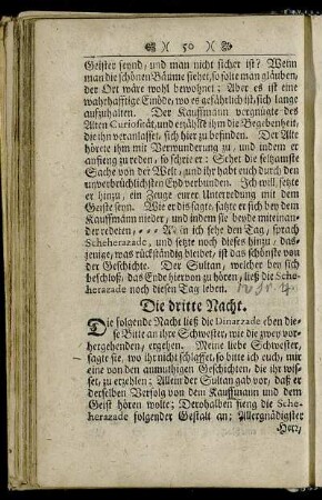 Die dritte Nacht.