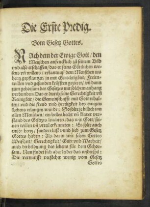 Vom Gesetz Gottes.