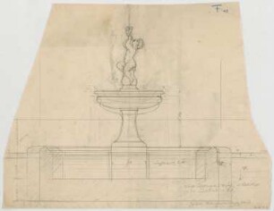 Thiersch, August ; München, Georgenstr. 4; Wohnhaus Steinmetz - Brunnen (Ansicht)