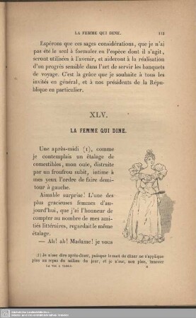 La Femme qui dine
